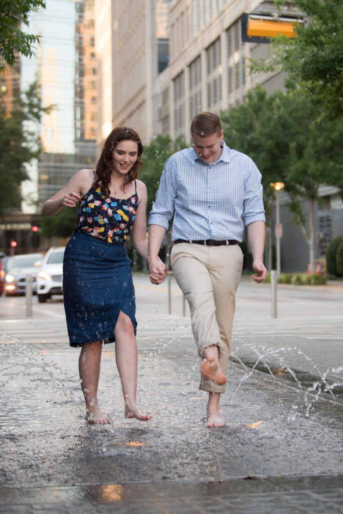 Dallas enagement - kylde warren park - fun barefoot dressy -  What to wear for engagement photos