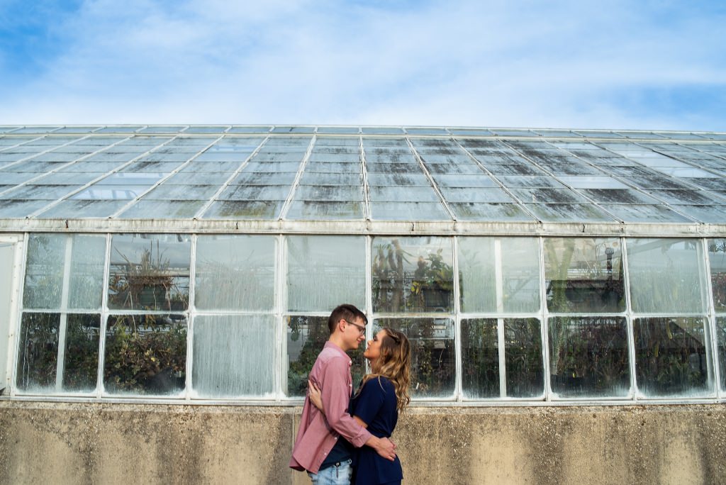 Gardens at Texas A&M Greenhouse - 15 best engagement photo locations in College Station, Texas