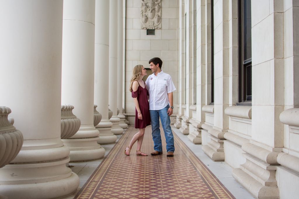Texas A&M Campus Administration Building - 15 best engagement photo locations in College Station, Texas